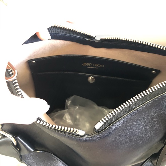 Jimmy Choo Raven Black Hobo Tote - Picture 5 of 8